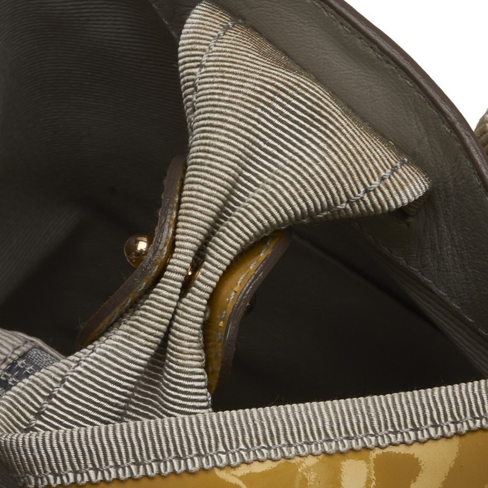 Salvatore Ferragamo Vala ribbon handbag tote bag AU-21 B665 beige gray khaki ... - Picture 5 of 12